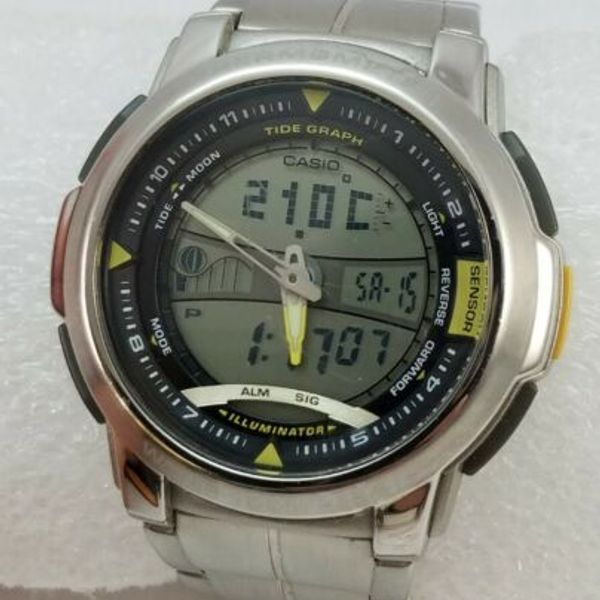 Casio Illuminator World Time Alarm Chronograph Temperature WR 100M ...