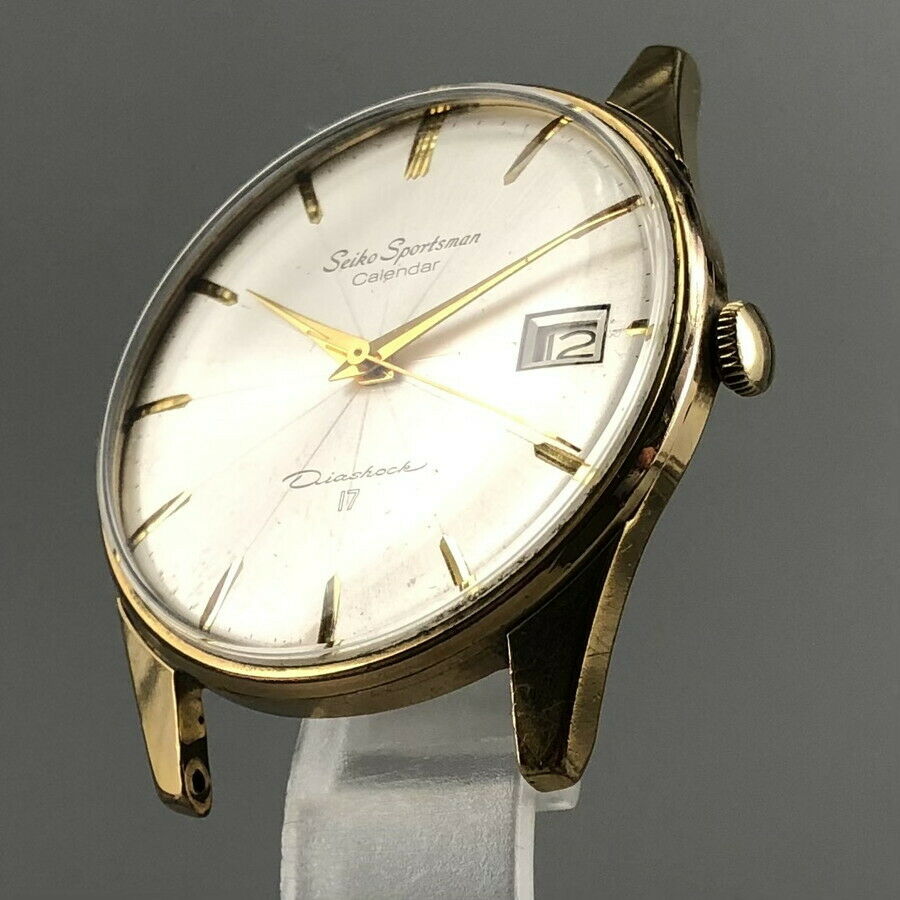 Vintage 1964 Seiko Sportsman Calendar 15042 EGP 17Jewel Hand
