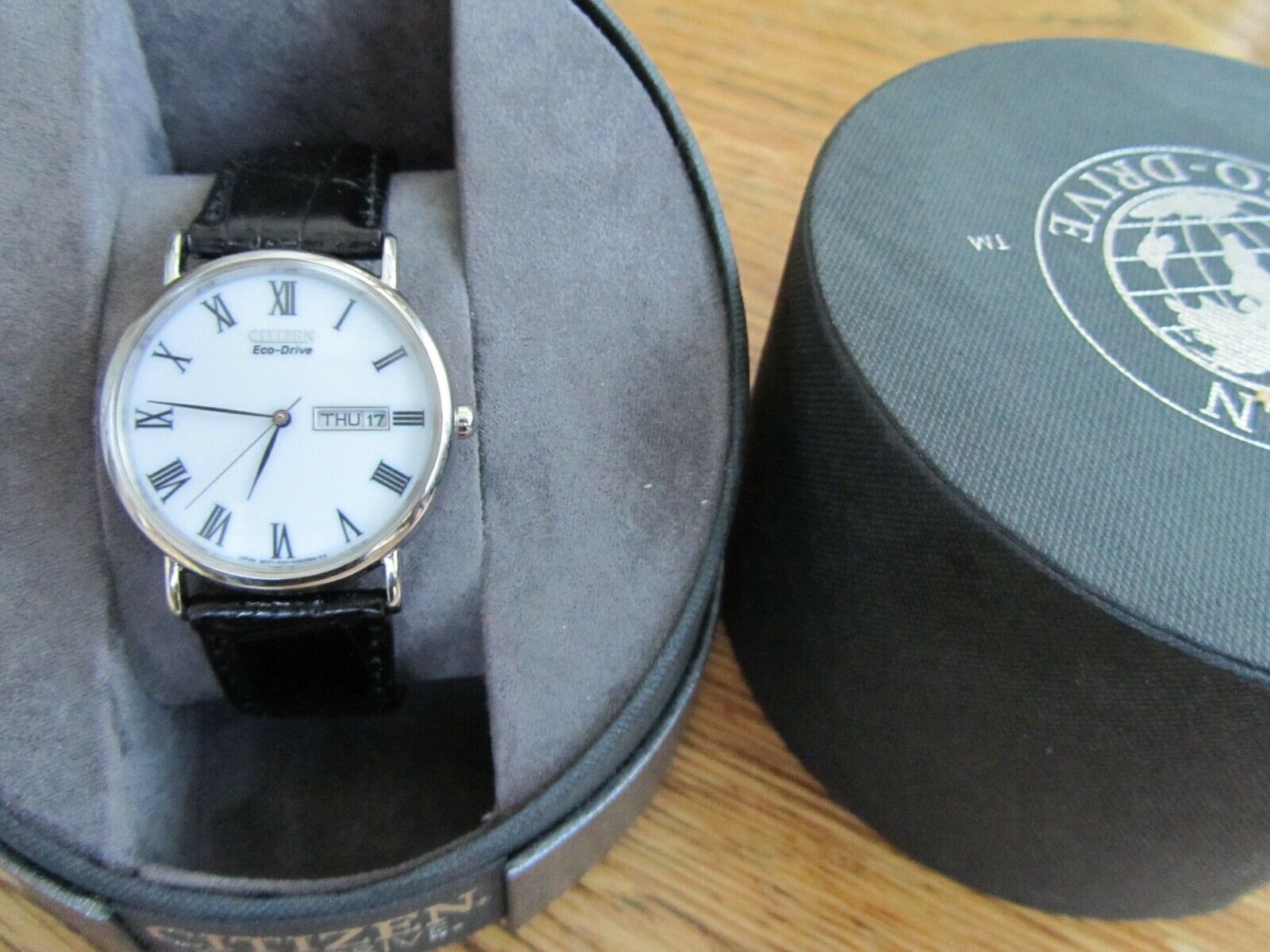 Citizen Eco-Drive e101-S015570 Black Leather Strap Movt JAPAN