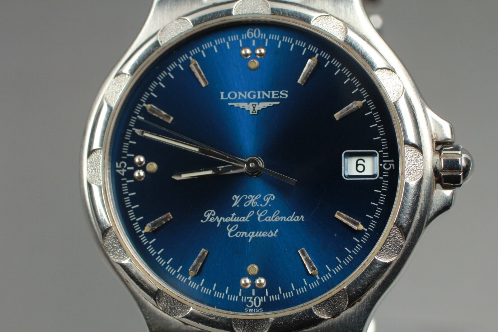 Longines Conquest VHP L1.627.4 Perpetual Calendar Quartz Blue