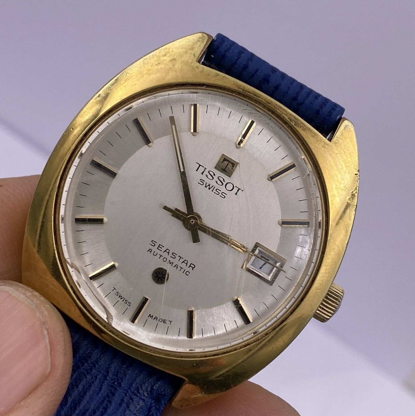 Tissot vintage 1974 seastar automatique 44585 7X cal 2481 gold