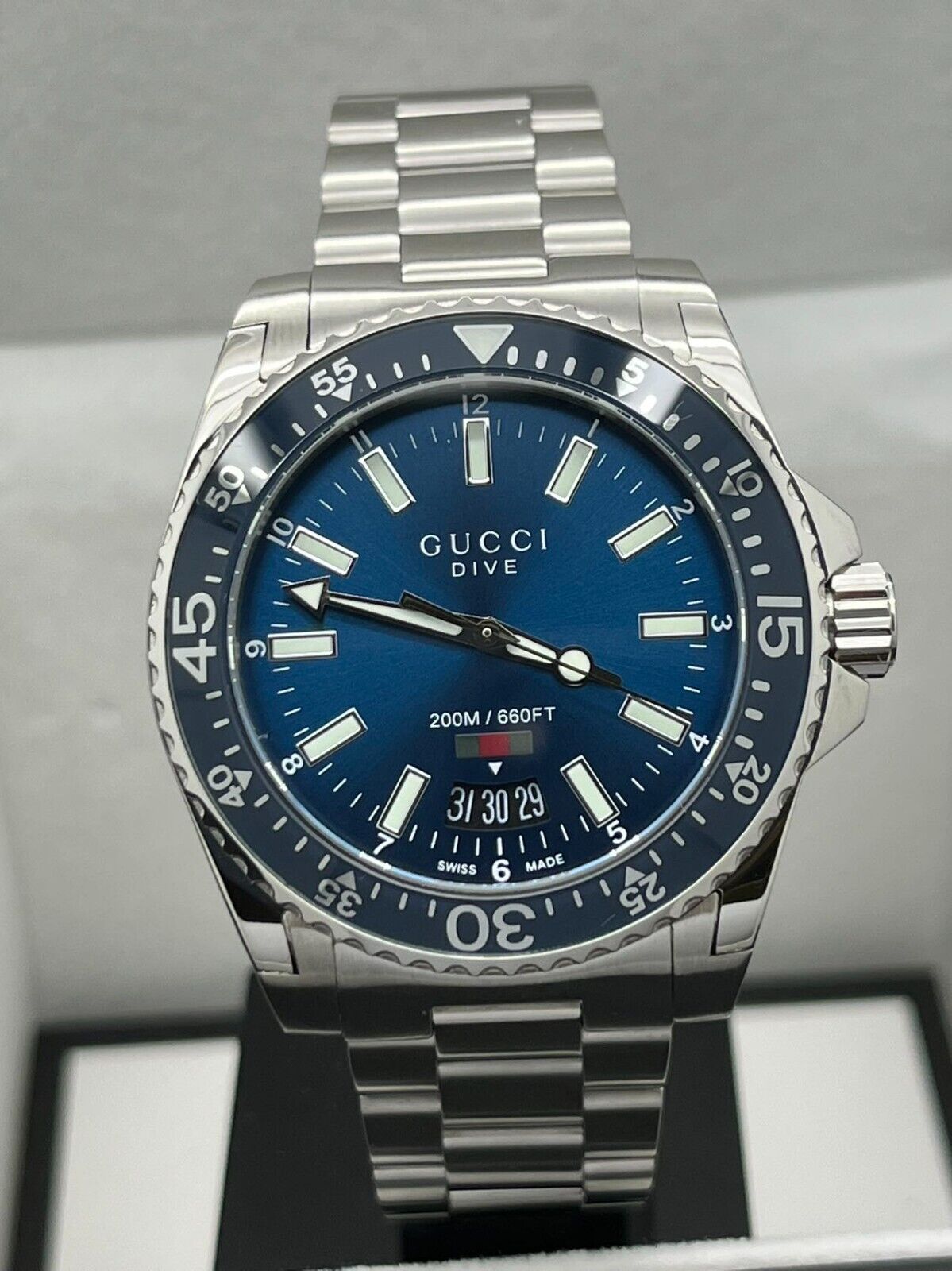 Gucci YA136311 Dive Blue dial 40 mm Stainless steel Quartz straMen