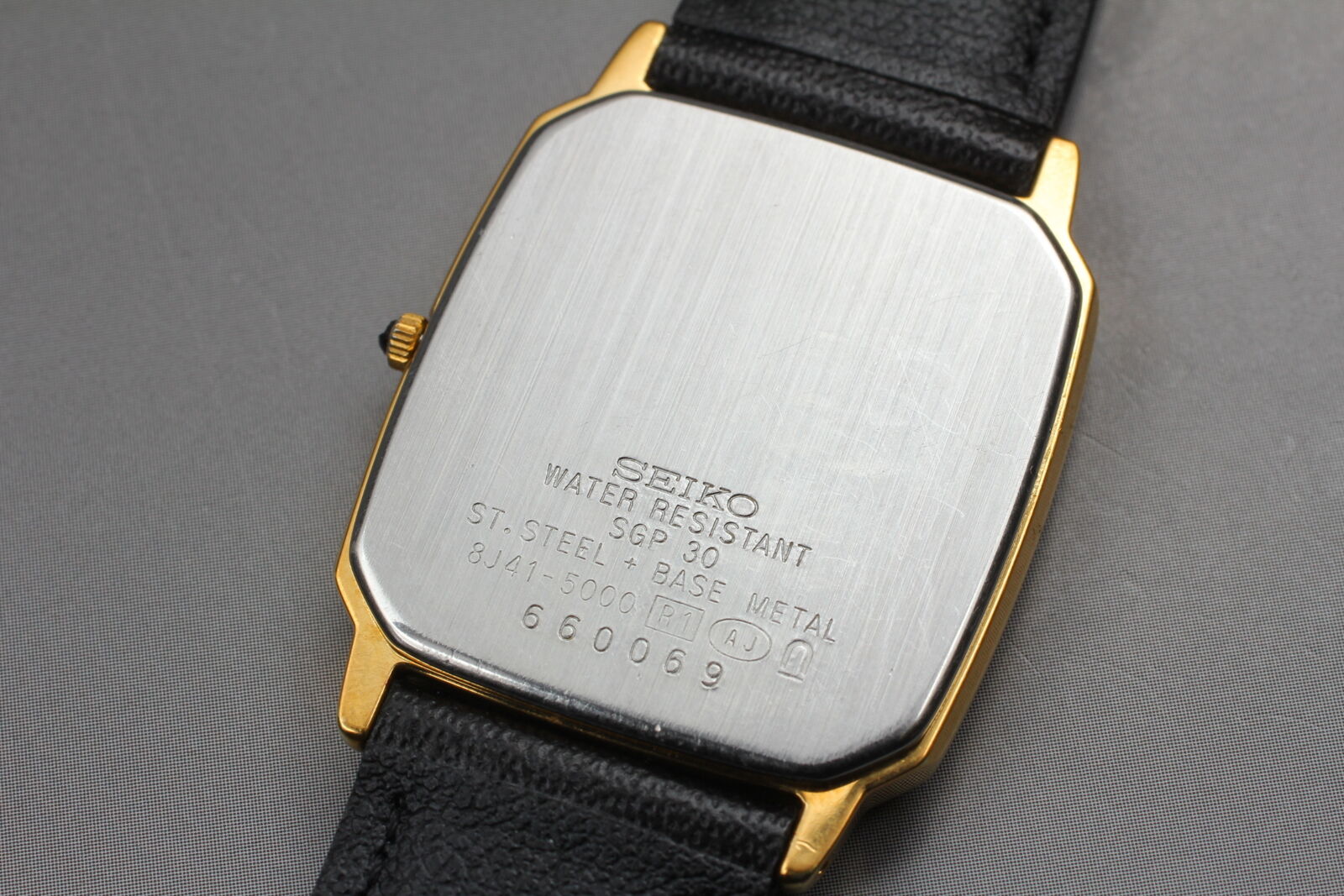 Exc+5] Seiko Dolce 8J41-5000 SGP30 Gold Quartz Men's Vintage Watch