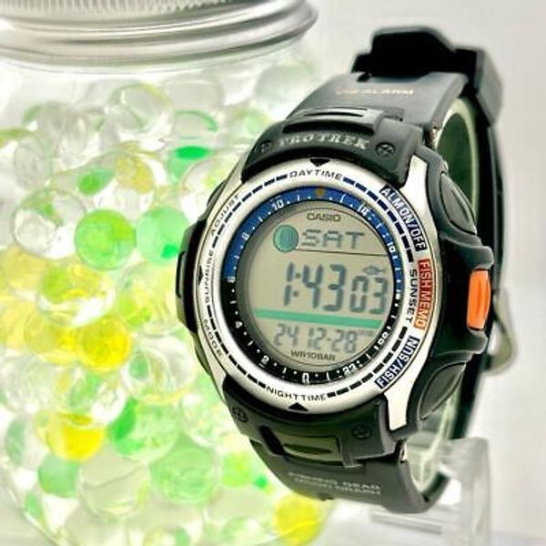 New battery Casio PRO TREK Protrek Fishing Gear PRS 400 Watch ...