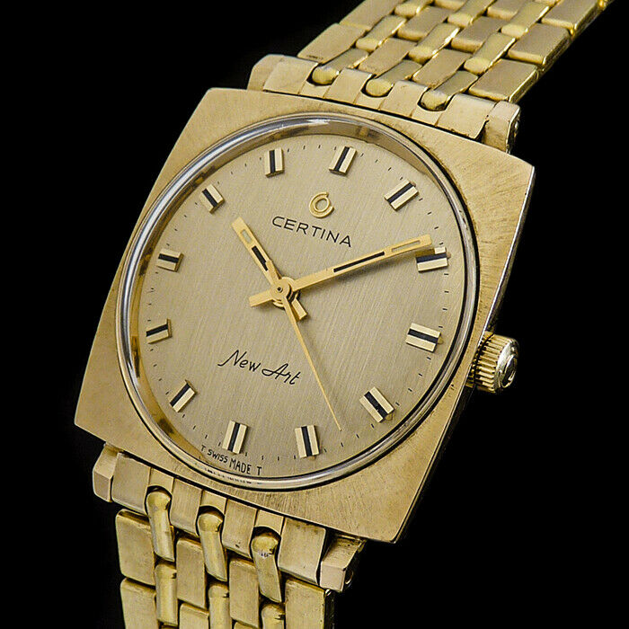 CERTINA / サーチナ 18K 750 YG ホールマーク 金無垢 CERTINA NEW ART SQUARE HANDAUFZUG SWISS 18K/750er GOLD