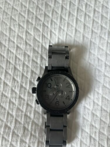 NIXON Watch Mens 51-30 CHRONO Gunmetal and Black A0831062