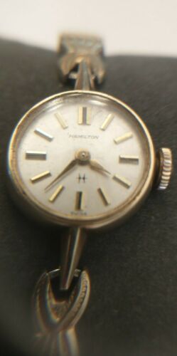 Vintage Gold Hamilton Swiss Ladies 10K RGP Bezel Watch. Serial