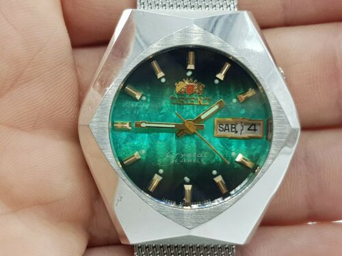 Orient crystal RARE REAL PRISMATIC GLASS automatic 21 jewels