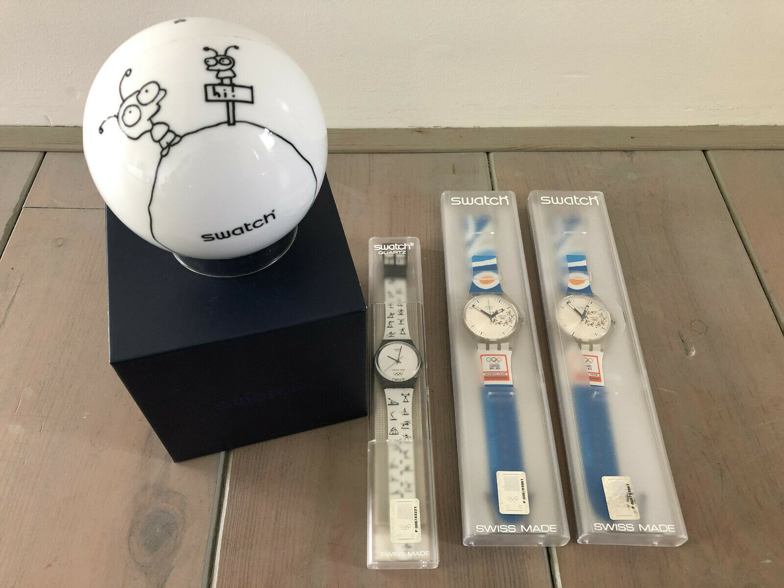 4 Swatch watches Art collection Little idiot Moby suoz 219s Olympic 2004  Greece | WatchCharts