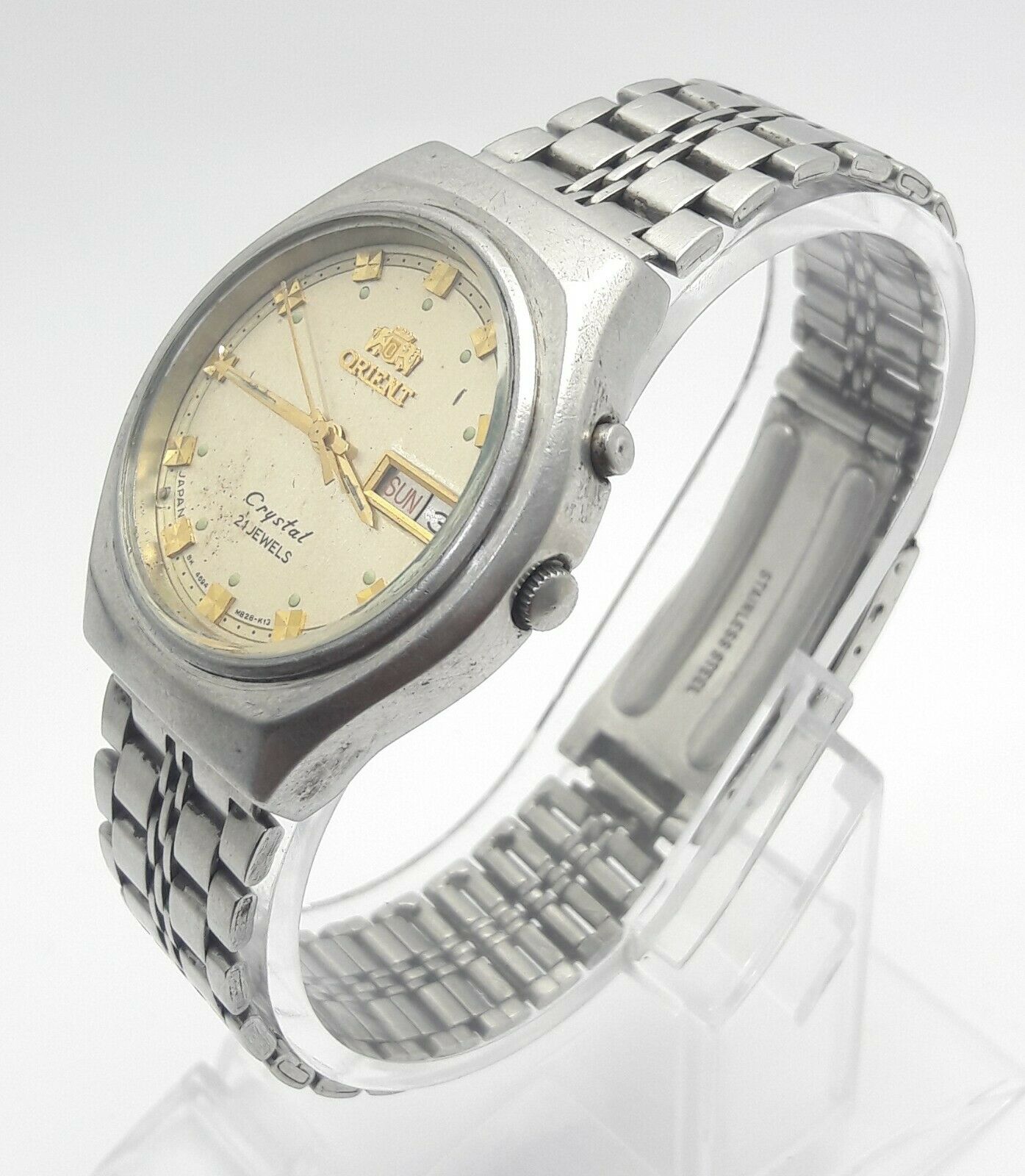 VINTAGE ORIENT ES 469M82-8A CA AUTOMATIC 21J JAPAN MEN'S WATCH