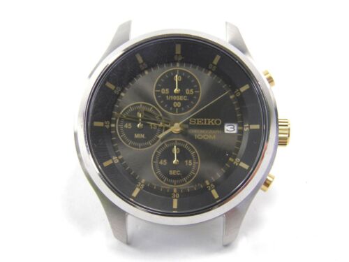 Mens Seiko Chronograph 4T57-00G0 stainless steel quartz wrist watch |  WatchCharts