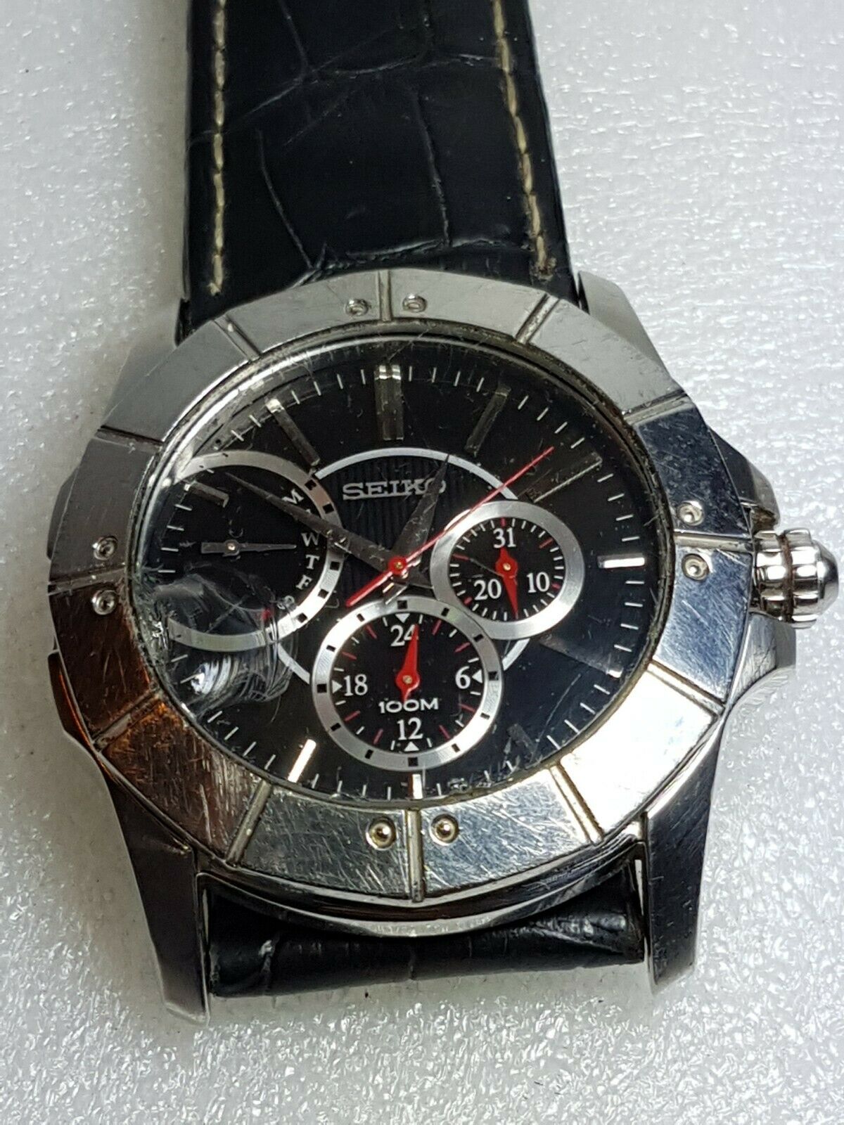 メンズ SEIKO セイコー LORD ロード 5Y66-0AR0 クロノグラフ