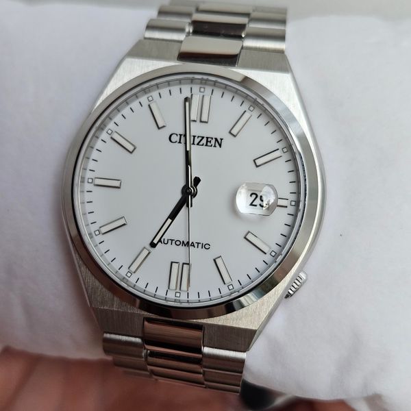 [WTS] Citizen Tsuyosa white - with upgraded OTF clasp and FKM strap ...