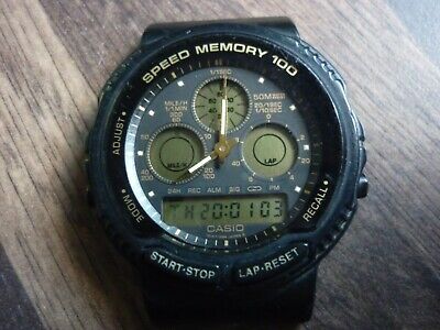 VINTAGE LARGE CASIO SPEED MEMORY 100 AW 20 RUNS - SPARES REPAIR