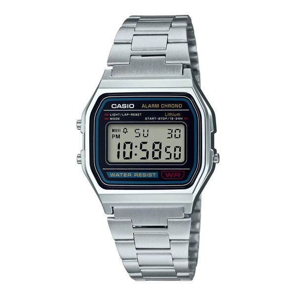 Casio A158W Menâ s Digital Watch Silver Alarm Micro Light With Box and ...