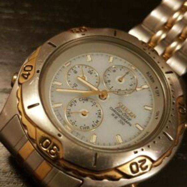 CITIZEN EcoDrive Alarm Chronograph WR200 Vintage '90 Classic Watch(0855H07162) WatchCharts