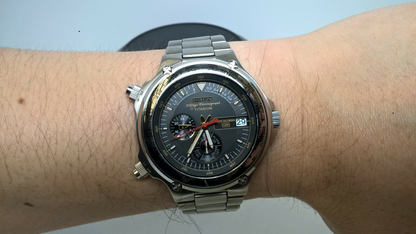 Very Rare Titanium Seiko Space Navigator 6M23-7010 SBBD005 Dancing