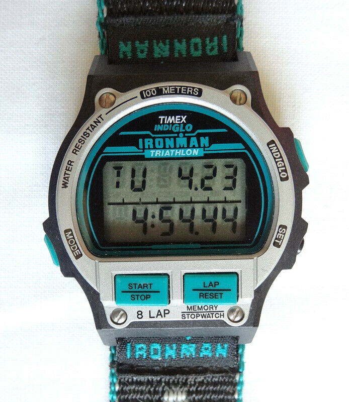 1996 Vintage Timex Iron Man Triathlon 8 Lap 746 Mens Watch Ironman