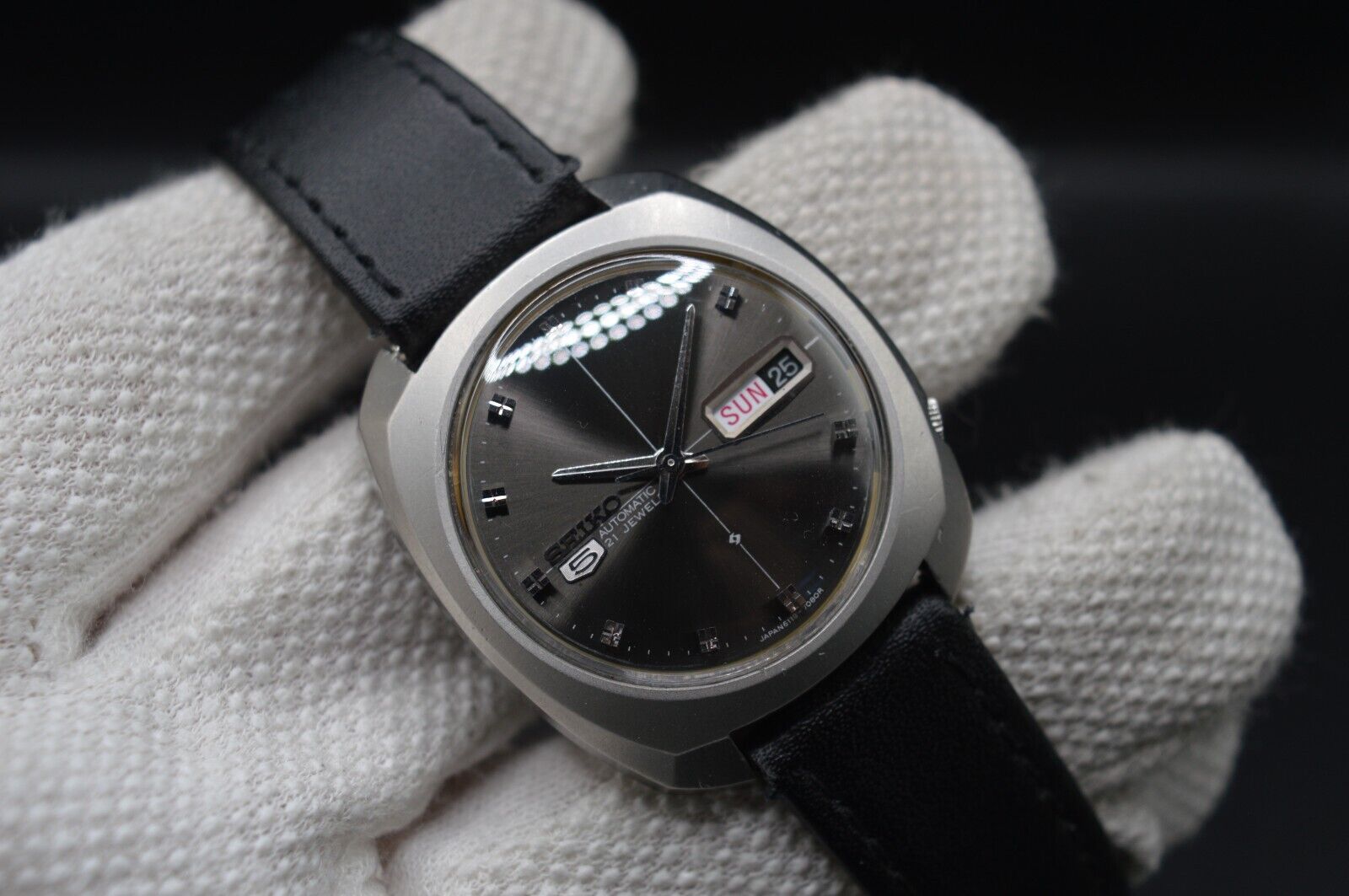 June 1971 Rare Vintage Seiko 6119 7083 Automatic Original Leather