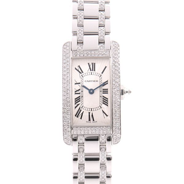 Cartier Watch Ladies WB7044MP Tank American SM Diamond Bezel Breath