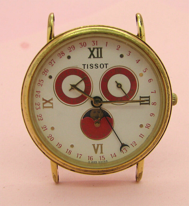 TISSOT C295 Swiss Moon Phase Watch Parts Or Repair