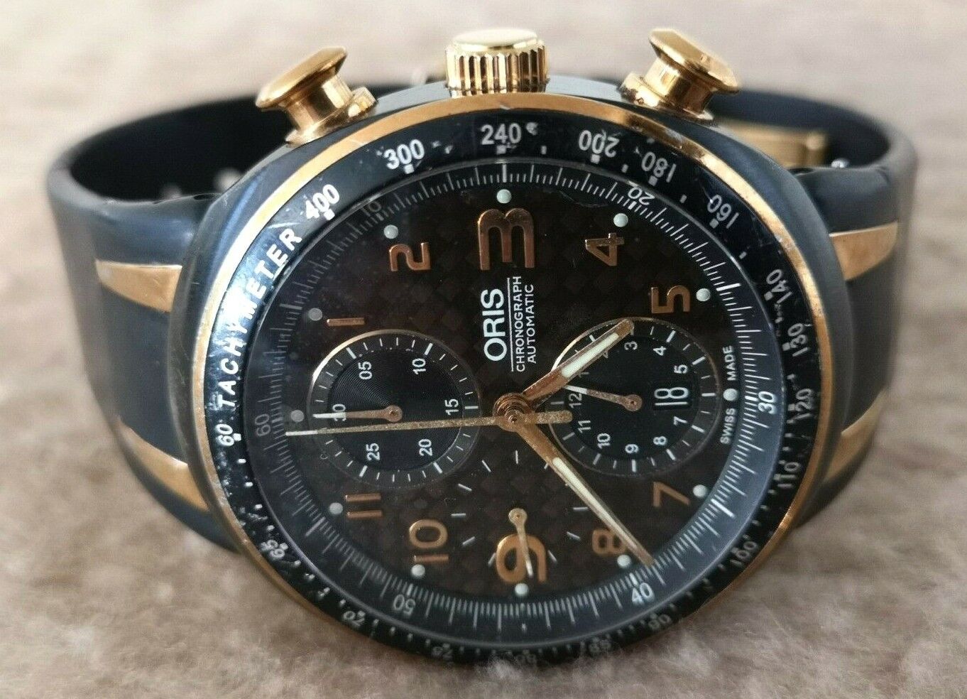 Oris TT3 Chronograph Gold Plated 67475877764 Price Guide