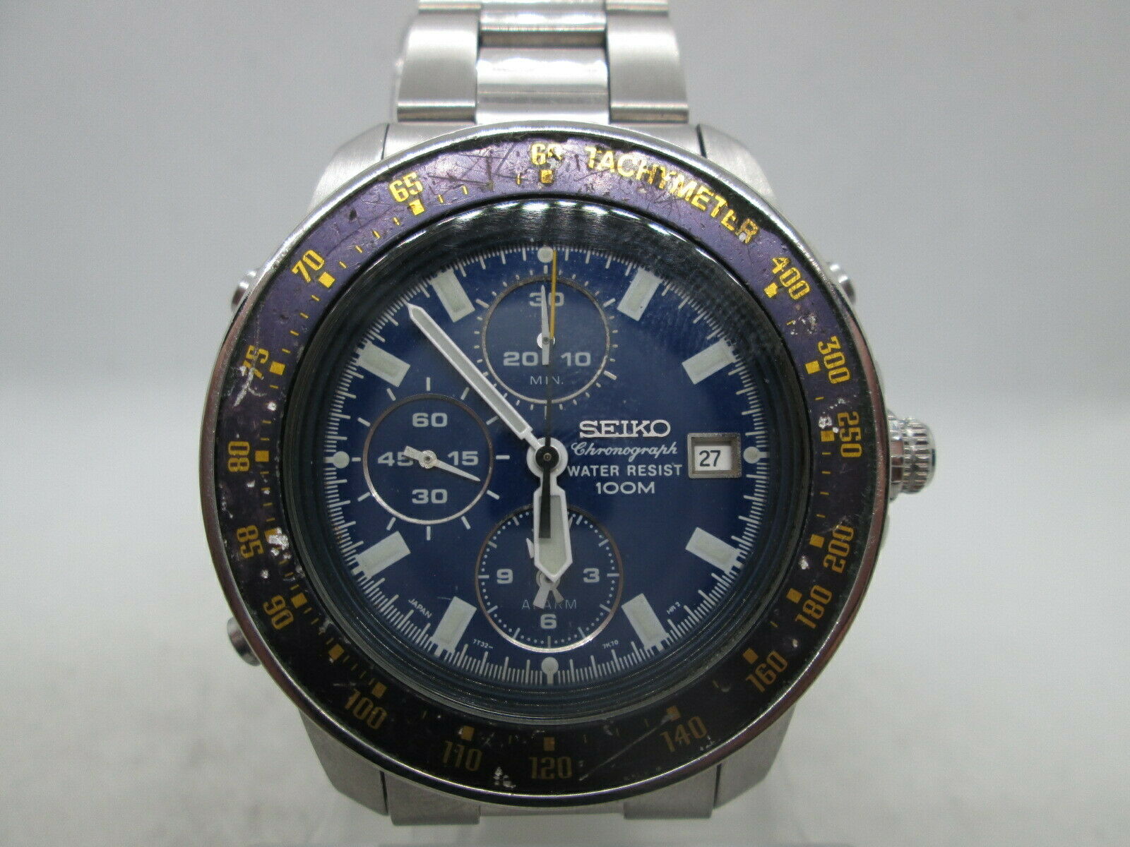 SEIKO 7T32-7H00 RACING CHRONOGRAPH STAINLESS STEEL QUARTZ