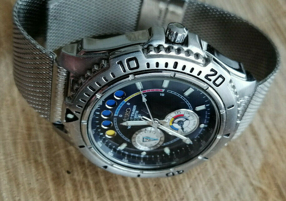 Seiko 6m37 6010 Yacht timer Sports 200 SKB003P Very rare Feb.1996 42mm WatchCharts Marketplace