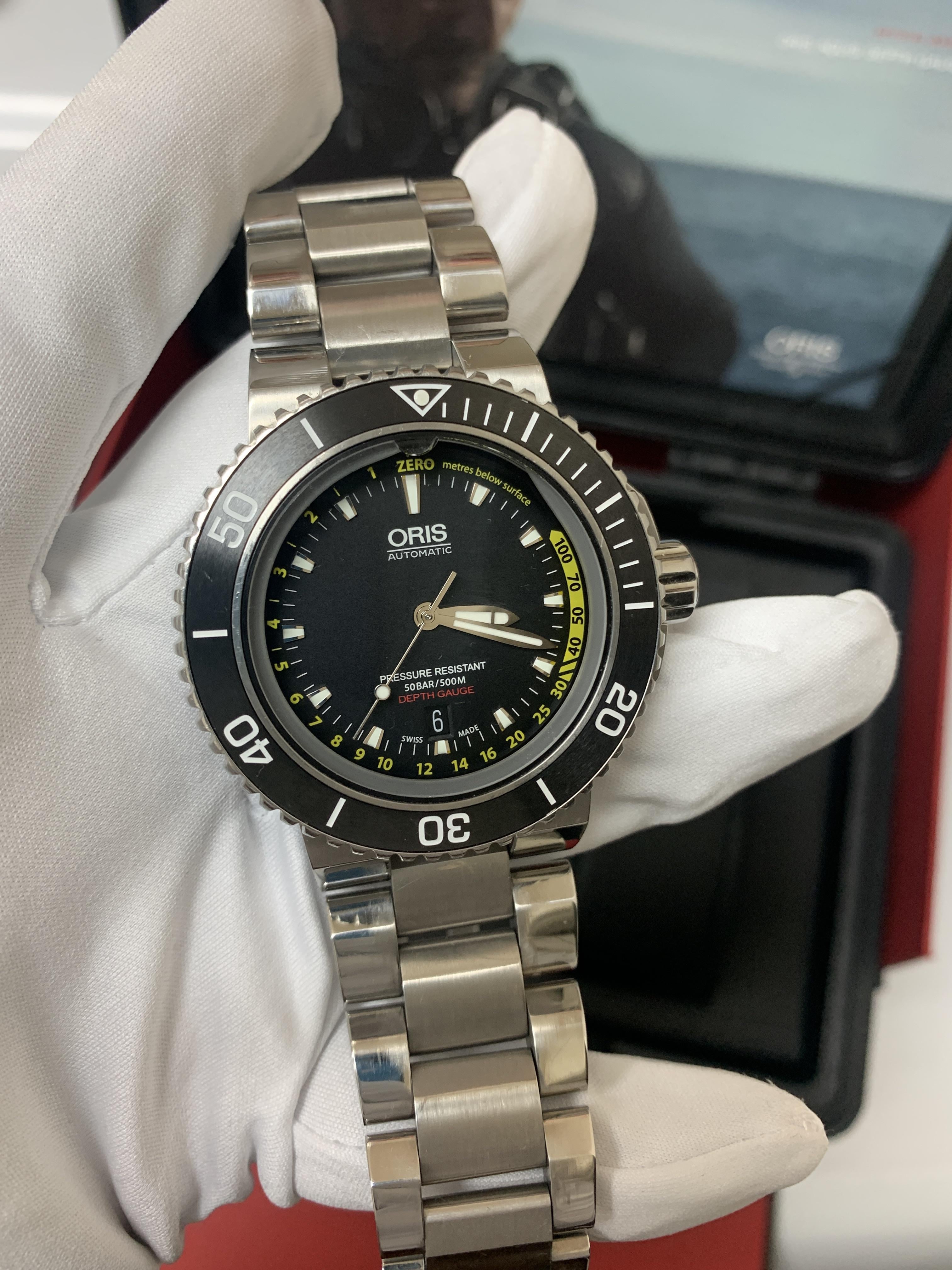 WTS Oris Aquis Depth Gauge Full Set Lowest Price Online