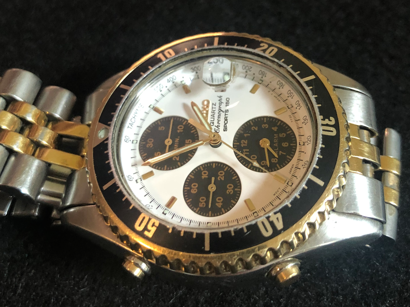Vintage Seiko 7T32-F039 Men's Chronograph Watch Quartz Sports