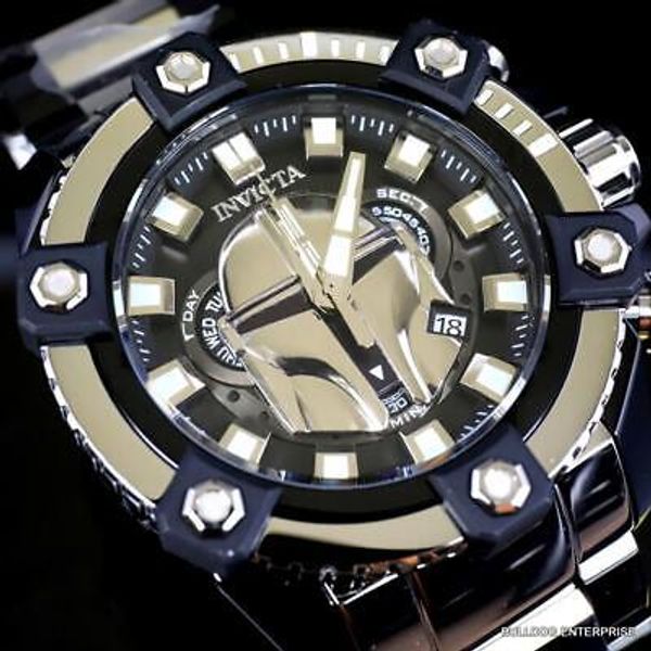 Invicta Star Wars Mandalorian Grand Octane Steel 63mm Swiss Chrono ...