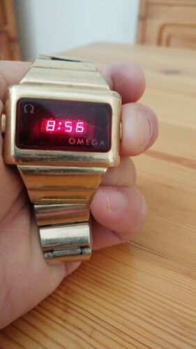 Omega TC2 14k gold fill Vintage digital Led Time Computer Watch