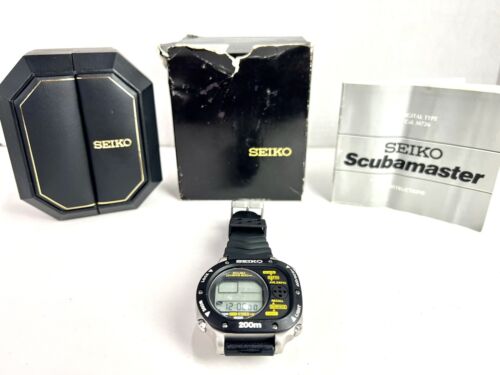 Seiko Scuba Master Men's Watch M726-5A10 w/ Case, Box & Manual- VG