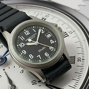 Hamilton Khaki Field Womens Date Black Dial Watch 9771B