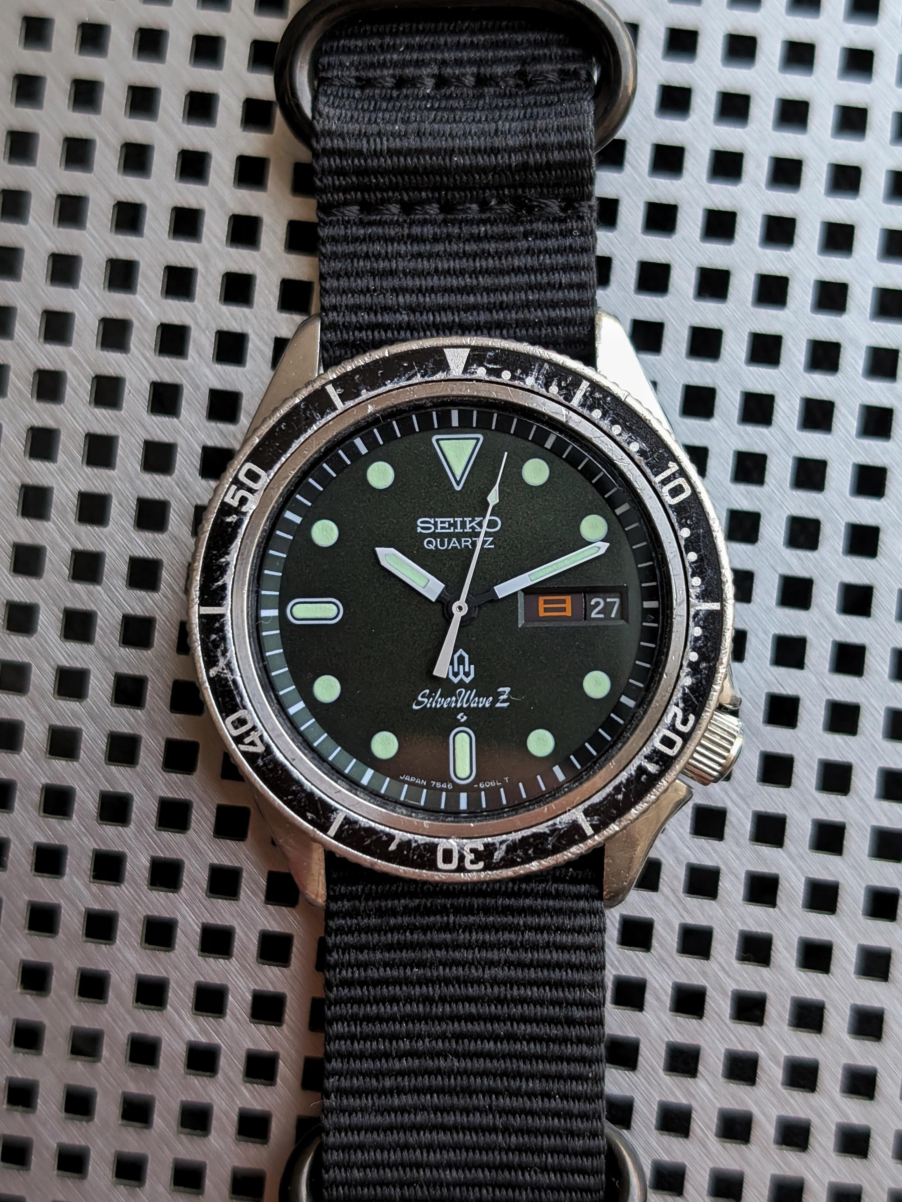 WTS] Seiko 7546-6060 Silverwave Z 39mm Vintage Quartz Diver! $175 
