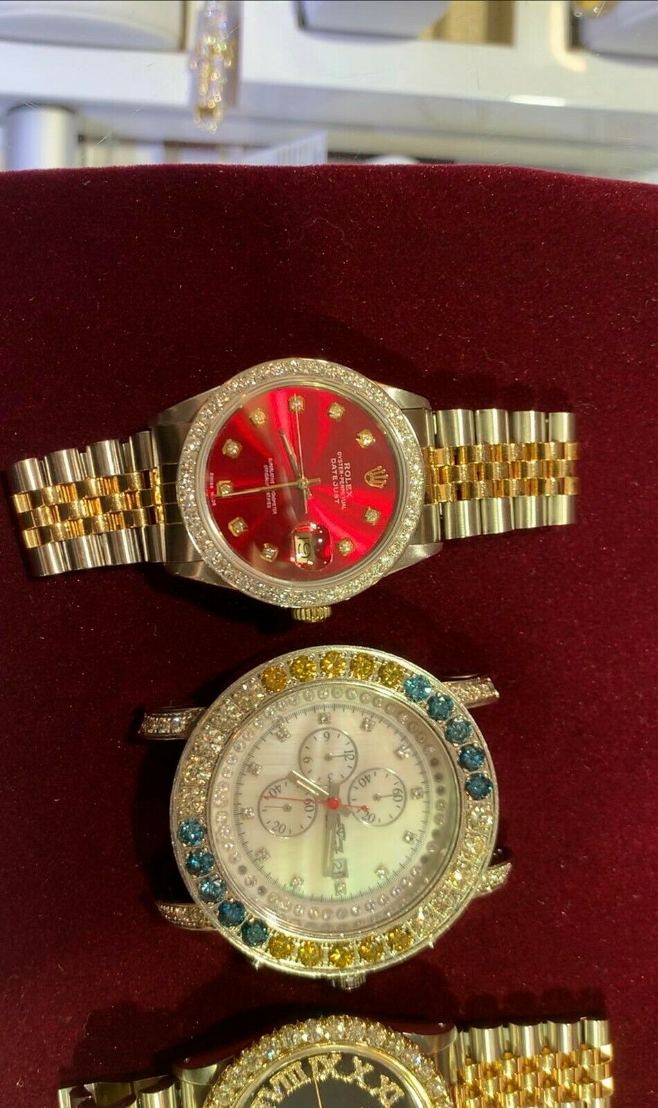 Rolex Datejust 18k Yellow Gold Diamonds Mother of Pearl Men's or Ladies  Watch 116188