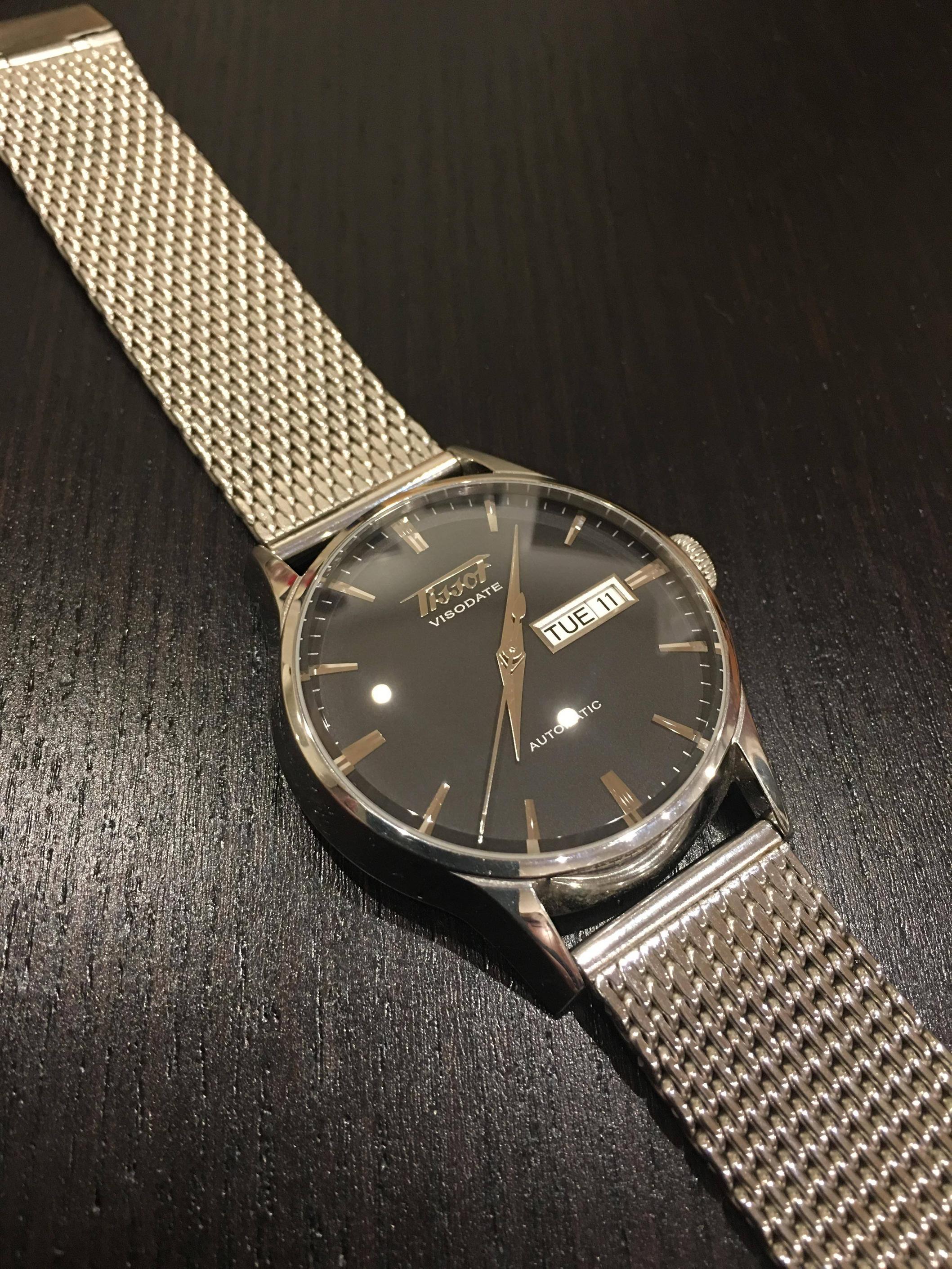 WTS Tissot Visodate Black with Mesh Milanese Strap Repost