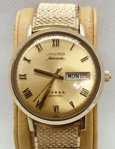 Swiss Made Vintage 10K Gold Filled Longines Admiral 5 Stars