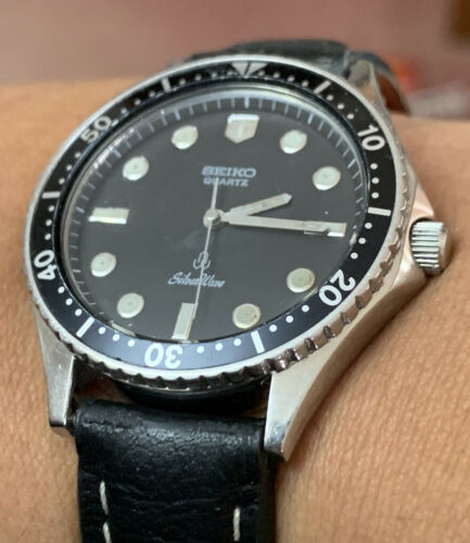 Seiko Silver Wave Diver Style Vintage Quartz Watch