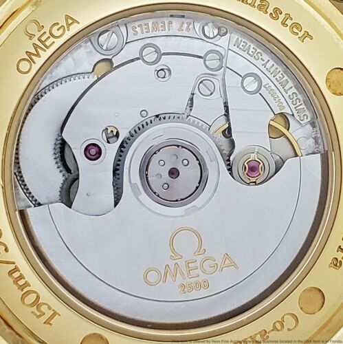 Mens Omega Seamaster Aqua Terra 18k Gold Cal 2500 w Solid Gold Deployant Buckle WatchCharts Marketplace