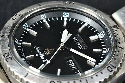 Seiko 7546-6050 Silverwave Quartz dive watch works well, looks