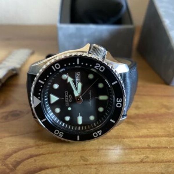 Seiko 5 Sports Srpd 55 With Leather Strap | WatchCharts