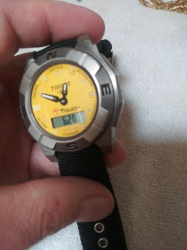 Tissot T Touch Titanium Trekking Yellow Dial Watch WatchCharts