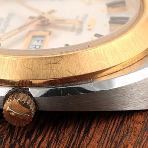 Vintage TECHNOS Automatic HIBEATRON 36,000 Wristwatch NOS with