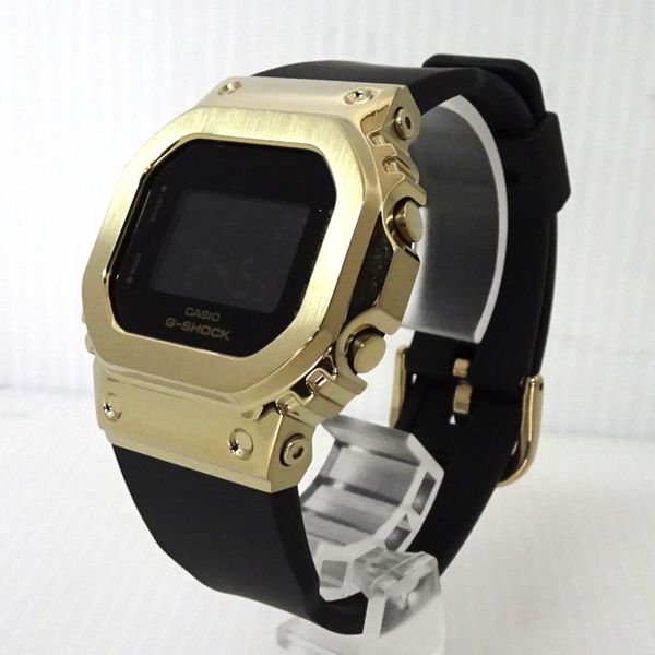 Casio G-SHOCK GM-S5600UGB-1JF Black & Gold Metal Covered Digital Watch