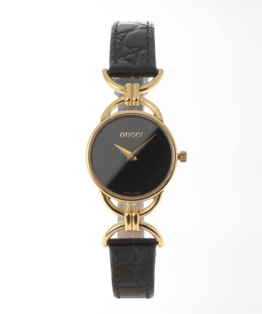 グッチ　6000.2.L　腕時計　レディース　ビンテージ　クオーツ　２２㎜ Gucci Watch 6000.2.L Ladies 22mm Black Dial Vintage Quartz Round
