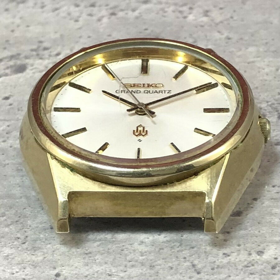 Vintage 1976 SEIKO GRAND QUARTZ 4840-8041 Cap Gold Mens Watch from