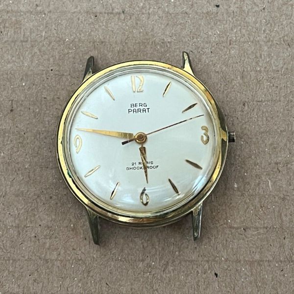 BERG PARAT SWISS MADE WATCH NO WORK FOR PARTS MEN CAL P 60-61. 21 ...