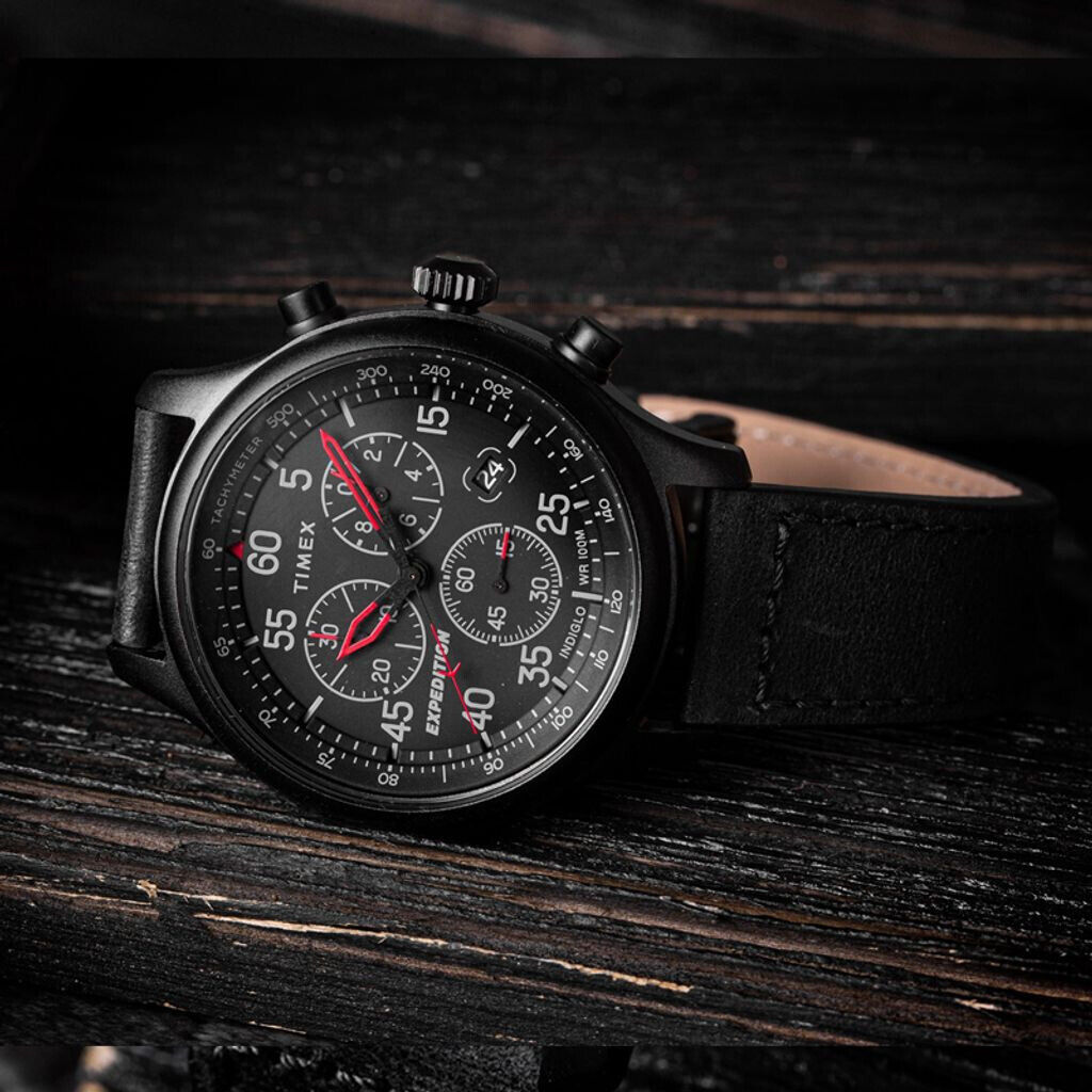 Premium Leren Chronograaf Horloge – Van der Veld mode
