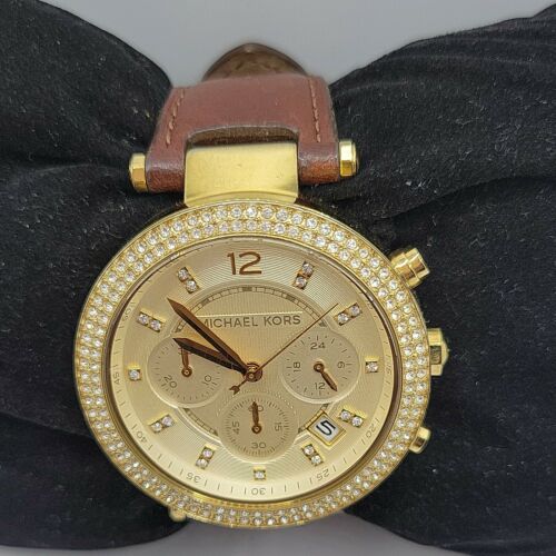 Michael Kors Ladies Watch Parker Brown Leather MK2249